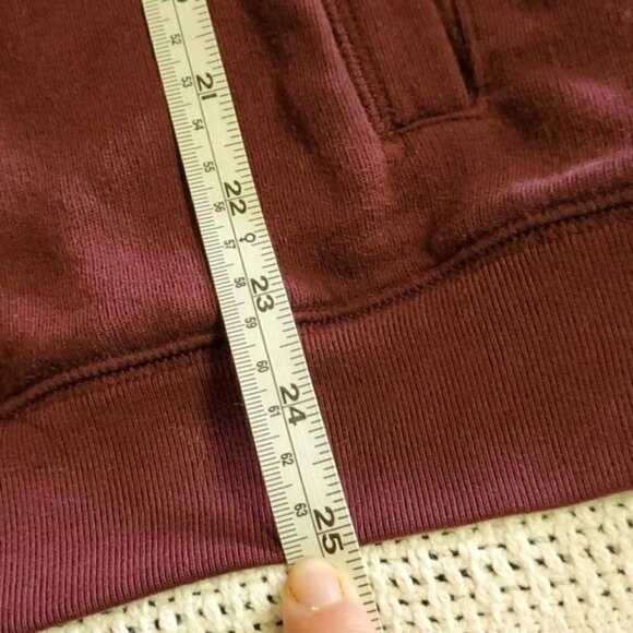 PINK Victoria's Secret Logo Graphic Full Zip Burgandy Sz. XS Hoodie w Pocketz - Picture 8 of 9